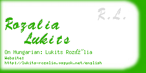 rozalia lukits business card